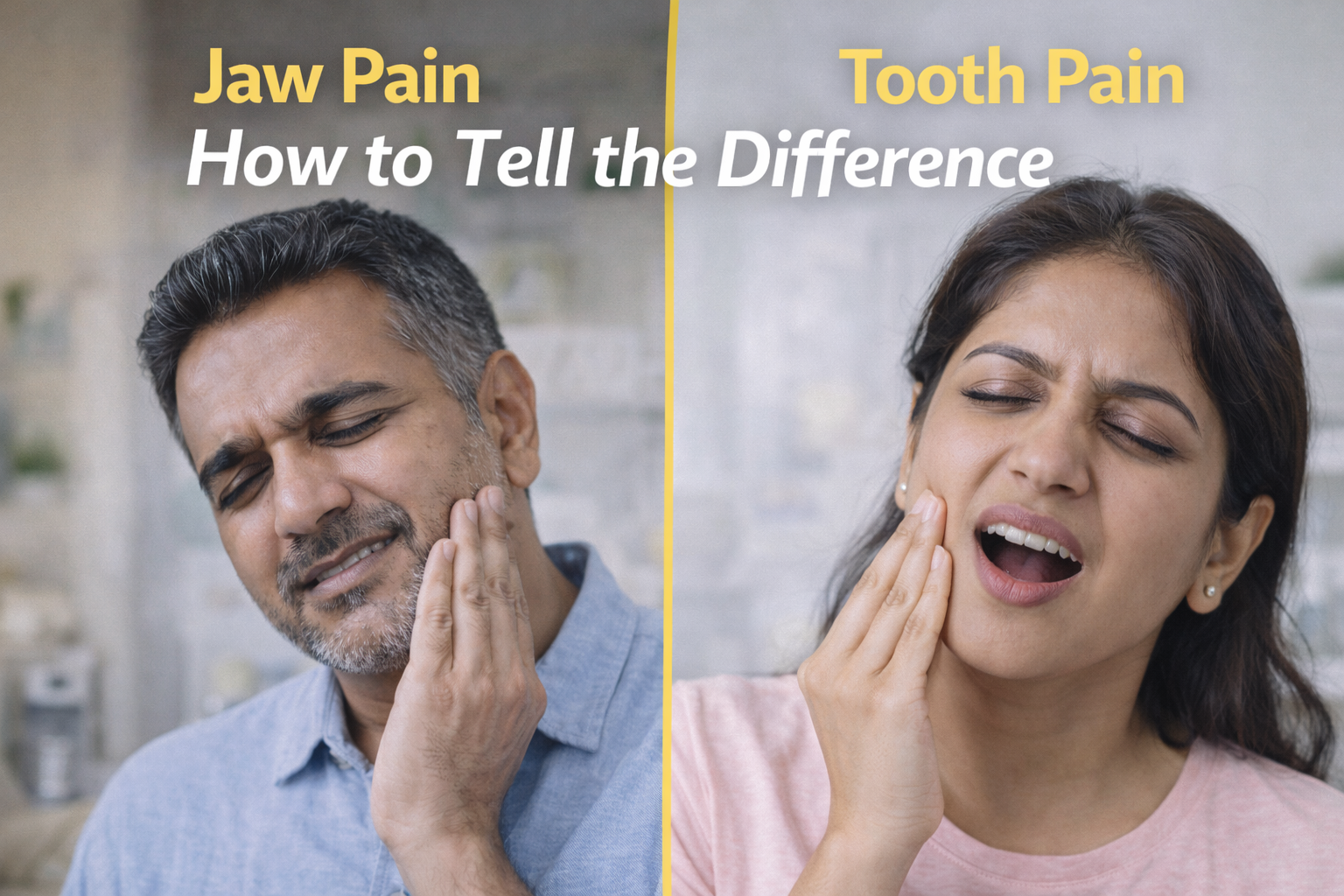 Find the difference between jaw pain and tooth pain with expert dental guidance