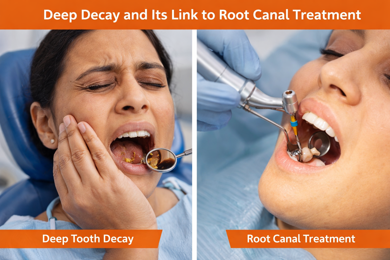 Find how deep tooth decay leads to root canal treatment and how it is treated.