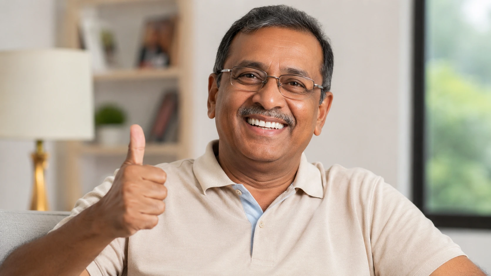 Patient with confident smile after full mouth dental implants in Kothrud at Tooth & Co.